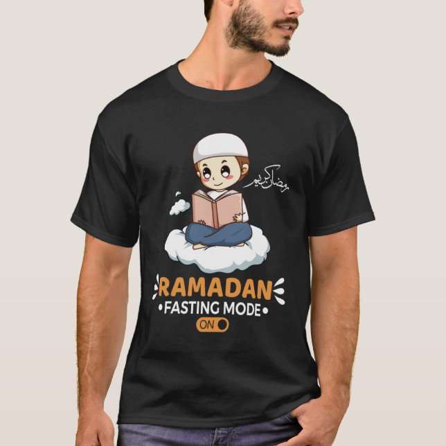 Ramadan Kareem Fasting  For Boys Cool Islamic  Ide T-Shirt (Front)
