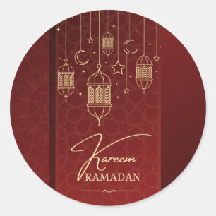 Ramadan Kareem gift wrap Classic Round Sticker