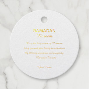 Ramadan Kareem Gold Foil Favor Tags   Islamic Part