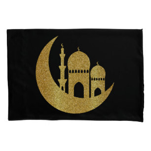 Ramadan Kareem Golden Helal Pillowcase