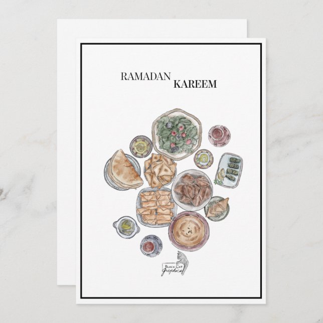 Ramadan Kareem Greeting card ,gift card (Front/Back)