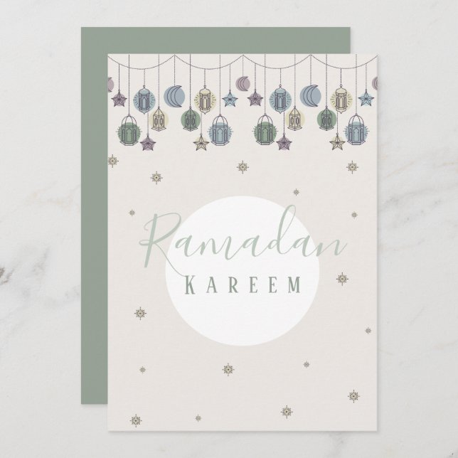 Ramadan Kareem Greeting card ,gift card (Front/Back)
