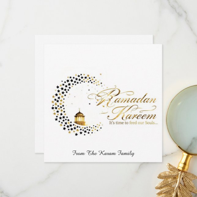 Ramadan Kareem holiday  Elegant  Card (Front/Back In Situ)