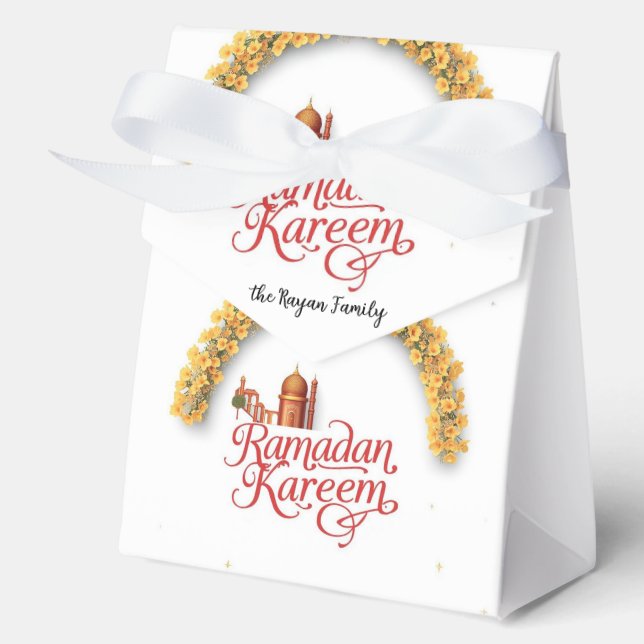 Ramadan Kareem holiday personalised Favour Box (Front)