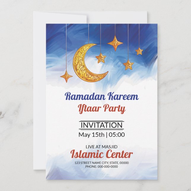 Ramadan Kareem Iftaar Party Flyer Invitation (Front)