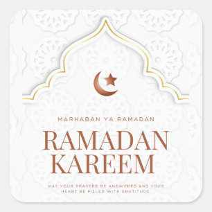 Ramadan Kareem Islamic Archway Art Square Sticker