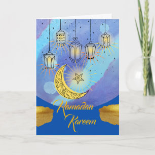Ramadan Kareem Lanterns at Night Card