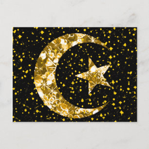 Ramadan Kareem moon and star Postcard