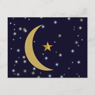 Ramadan Kareem moon and star Postcard