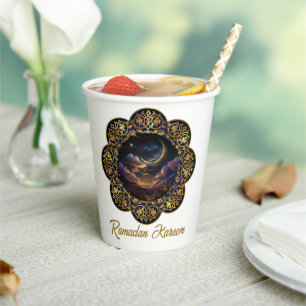 RAMADAN KAREEM MUBARAK 2024 EID MUBARAK  PAPER CUPS