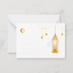 Ramadan Kareem Mubarak Holiday Card-front & back Card