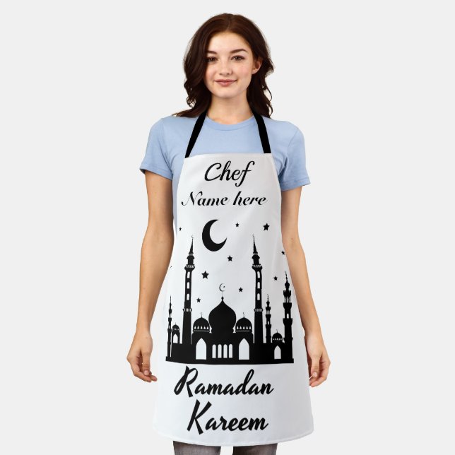 Ramadan Kareem - Personalised Chef Name Apron (Worn)