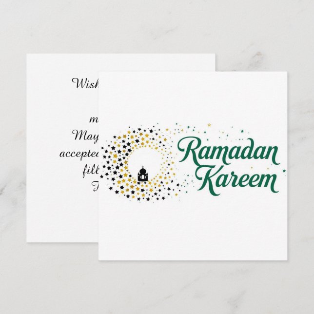 Ramadan Kareem Personalized Holiday  Card (Front/Back)