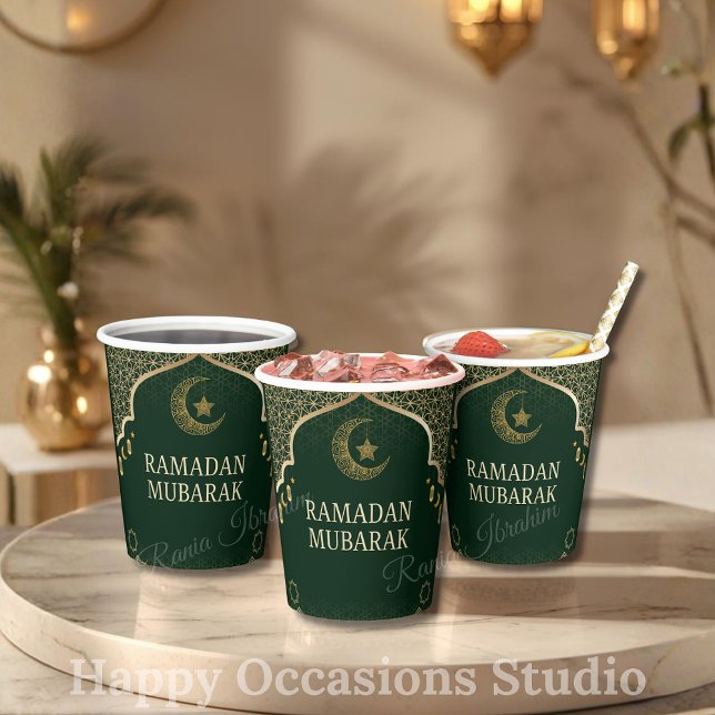 Ramadan Kareem Ramadan Mubarak Paper Cups (Creator Uploaded)