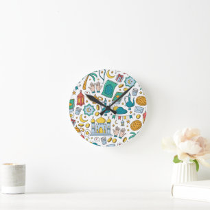 Ramadan Kareem Round Clock
