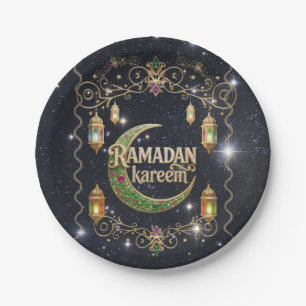 Ramadan Kareem shiny sky Paper Plate