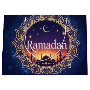 Ramadan Kareem Spiritual Mosque Sunset Large Gift Bag