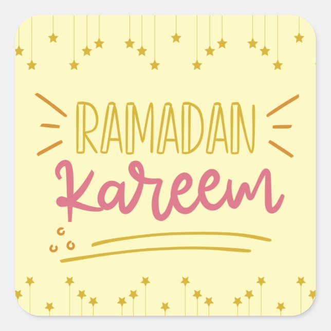 RAMADAN KAREEM SQUARE STICKER (Front)