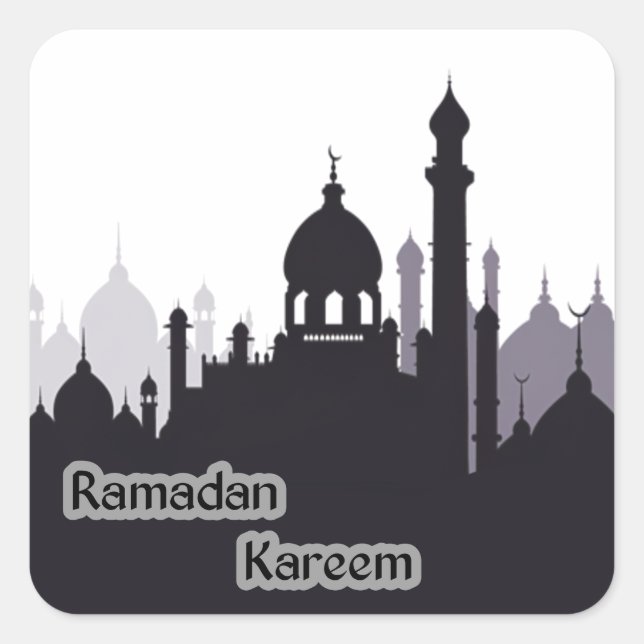 ramadan kareem square sticker (Front)