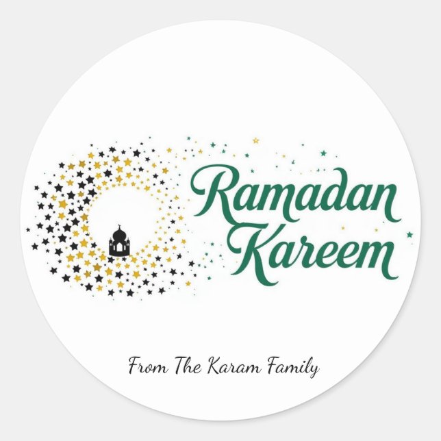 Ramadan Kareem theme gift Sticker for celebration (Front)