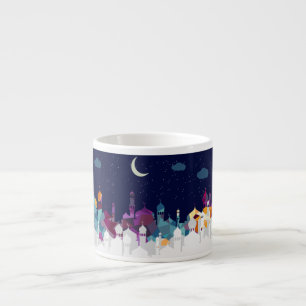 Ramadan Kareem Typography Islamic Crescent Text Espresso Cup