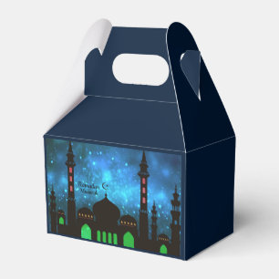Ramadan Kareem Typography Islamic Crescent Text Favour Box