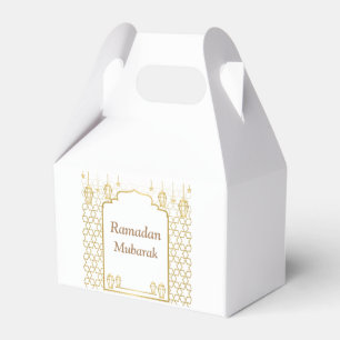 Ramadan Kareem Typography Islamic Crescent Text Favour Box