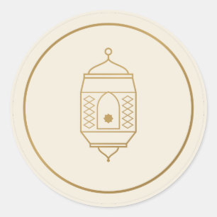 Ramadan Lantern Cream Gold Sticker