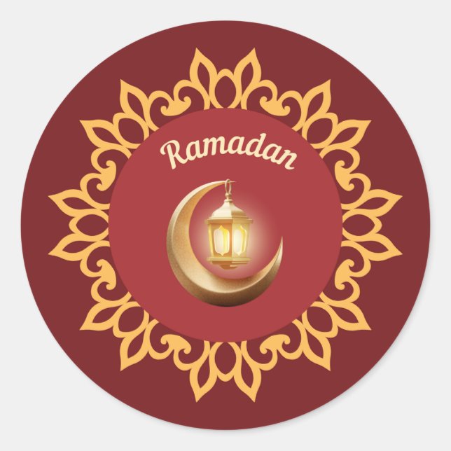 Ramadan Lantern & Crescent Premium Sticker – Islam (Front)