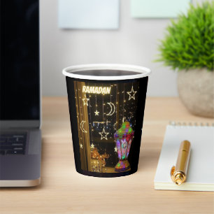 Ramadan lantern.    paper cups