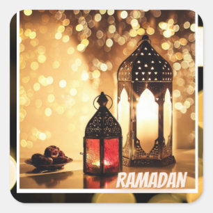 Ramadan lantern.   square sticker