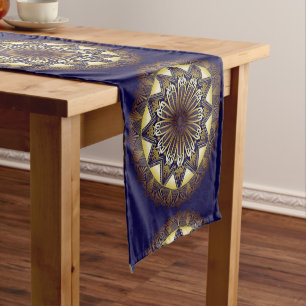Ramadan Mandala Navy Table Runner