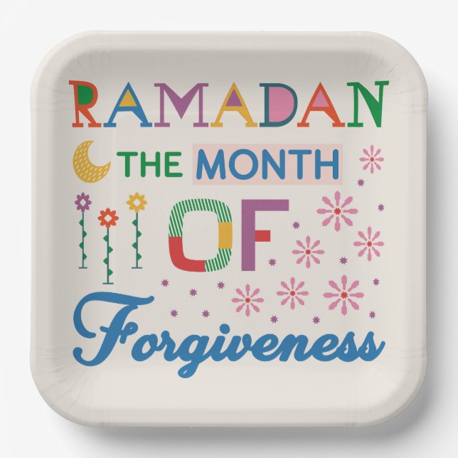 Ramadan Month Of Forgiveness Paper Plate (Front)