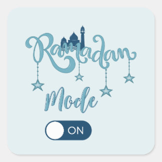 RAMADAN MOOD ON Pillows Square Sticker
