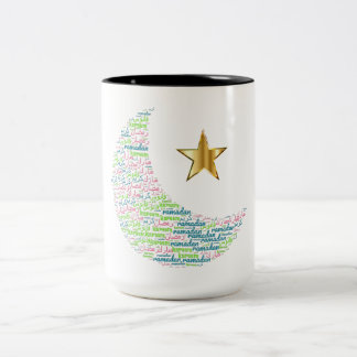 Ramadan moon colourful   Two-Tone coffee mug