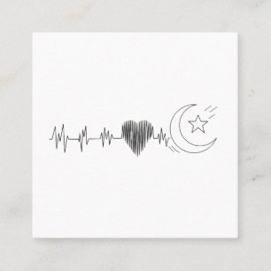 Ramadan Moon Islam At Heart Square Business Card