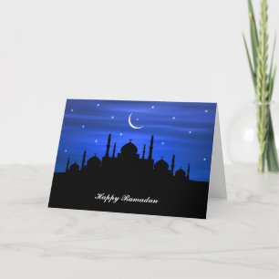 Ramadan Moon & Mosque Card