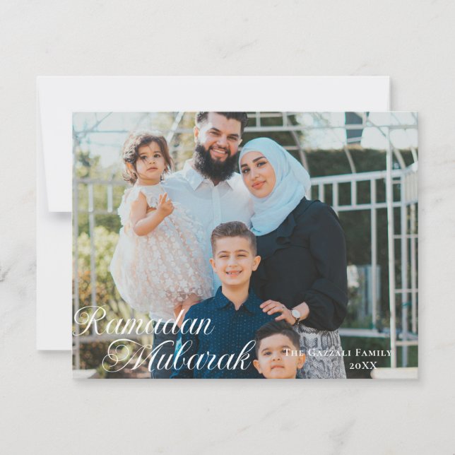 Ramadan Mubarak 2 Photo  Holiday Card (Front)