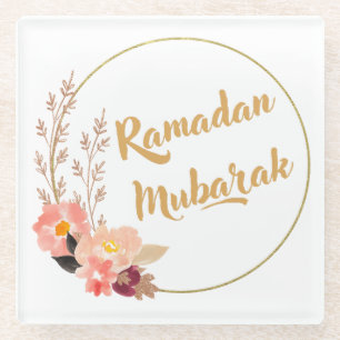 Ramadan Mubarak 5 Glass Coaster