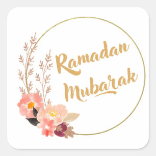 Ramadan Mubarak 5 Square Sticker