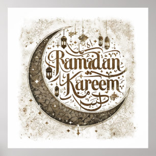 Ramadan Mubarak Celebration  Traditional Lanterns  Poster