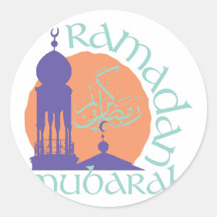 Ramadan Mubarak Classic Round Sticker
