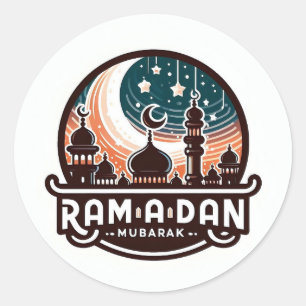 Ramadan Mubarak Classic Round Sticker