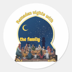 RAMADAN MUBARAK CLASSIC ROUND STICKER