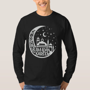 Ramadan Mubarak Crescent Moon & Stars Ramadan Kare T-Shirt