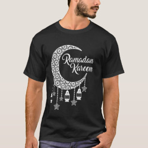Ramadan Mubarak Crescent Moon & Stars Ramadan Kare T-Shirt