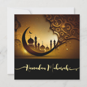 Ramadan Mubarak Flat Holiday Card