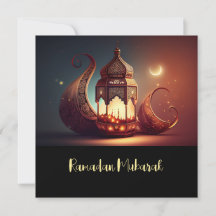 Ramadan Mubarak Flat Holiday Card