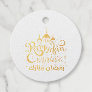 Ramadan Mubarak Foil Favour Tag