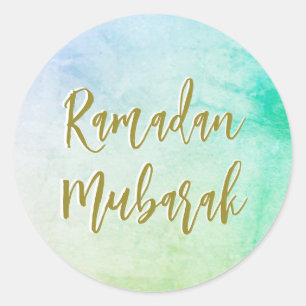 Ramadan Mubarak Greetings  Classic Round Sticker